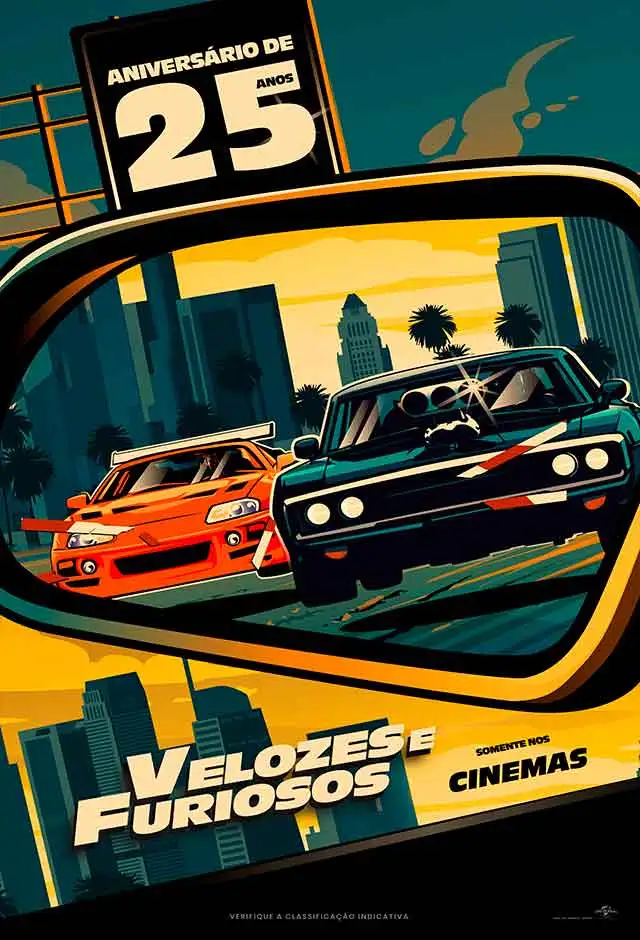 Pôster de Velozes & Furiosos (25º Aniversário)