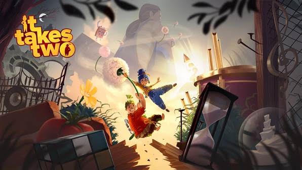 Arte de divulgação de It Takes Two para Nintendo Switch 2